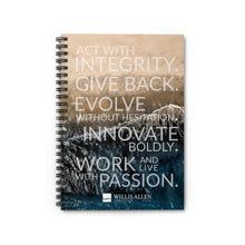 Load image into Gallery viewer, WA Core Values Spiral Notebook - Ruled Line