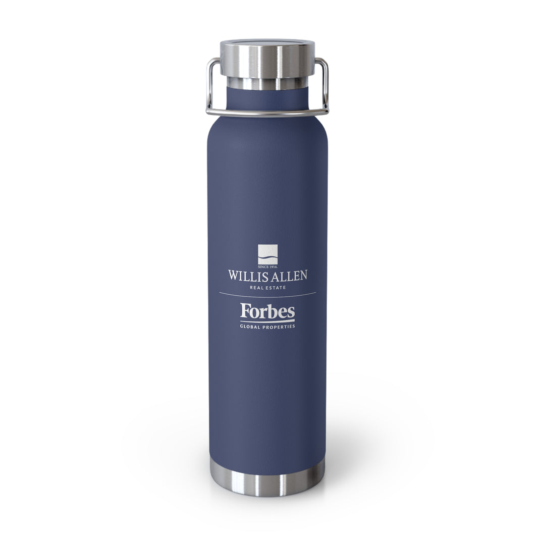 Premium Copper Insulated Water Bottle - 22oz