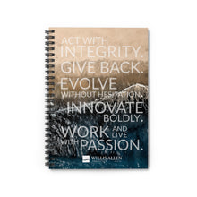 Load image into Gallery viewer, WA Core Values Spiral Notebook - Ruled Line
